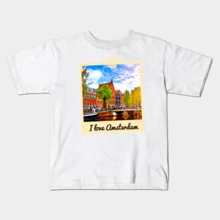 I love Amsterdam, Netherlands Kids T-Shirt